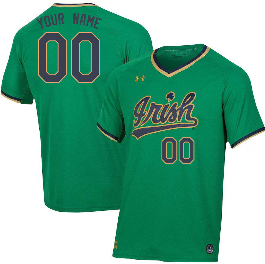 Custom Notre Dame Fighting Irish Name And Number College Baseball Jerseys Stitched-Green - Click Image to Close